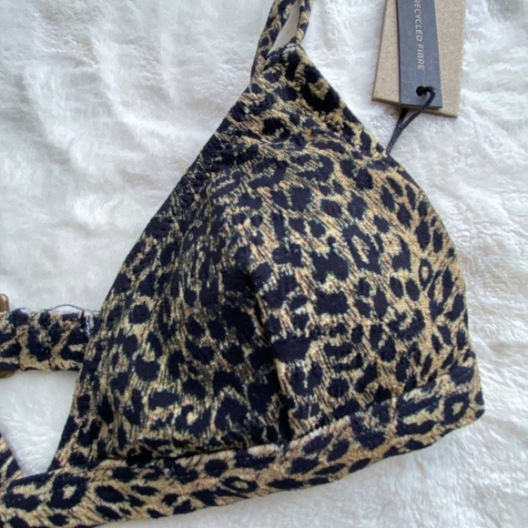 New!Free People Thrills Animal wayward triangle string bikini top 14787 - Picture 8 of 12